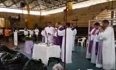 Arcebispo dom Walmor preside Missa em Caeté e reza pelas vítimas das fortes chuvas