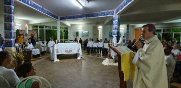 Celebração no Santuário Nossa Senhora do  Rosário em homenagem às vítimas do rompimento da barragem em Brumadinho