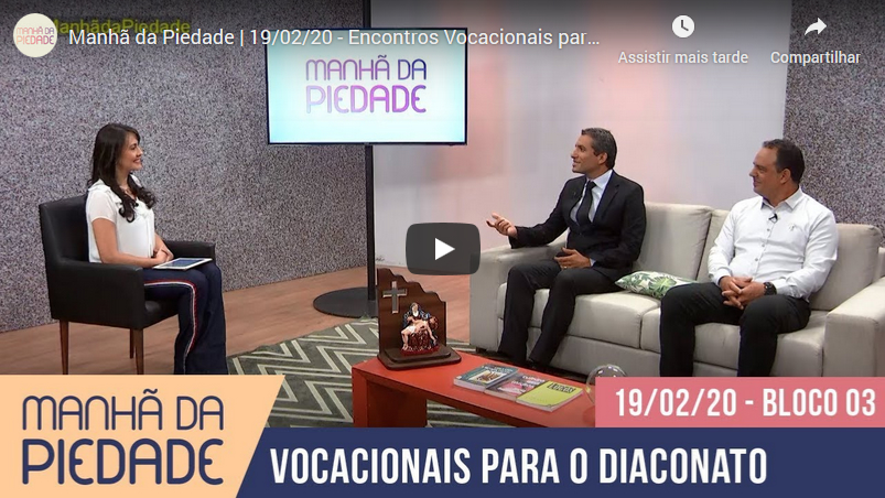 Encontros vocacionais: Diáconos Permanentes são entrevistados na TV Horizonte