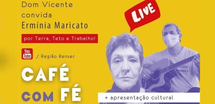 Dom Vicente apresenta o tema “Mutirão pela vida – terra, teto, trabalho” em live da série Café com Fé