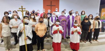 Evangelizadores do Santuário Arquidiocesano da Santíssima Eucaristia peregrinam à Catedral Cristo Rei