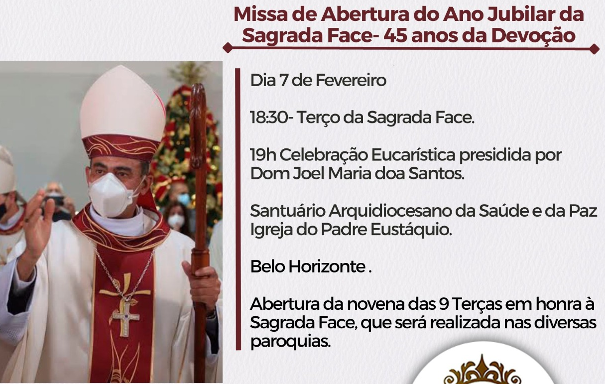 Dom Joel preside Missa de Abertura do Ano Jubilar da Sagrada Face