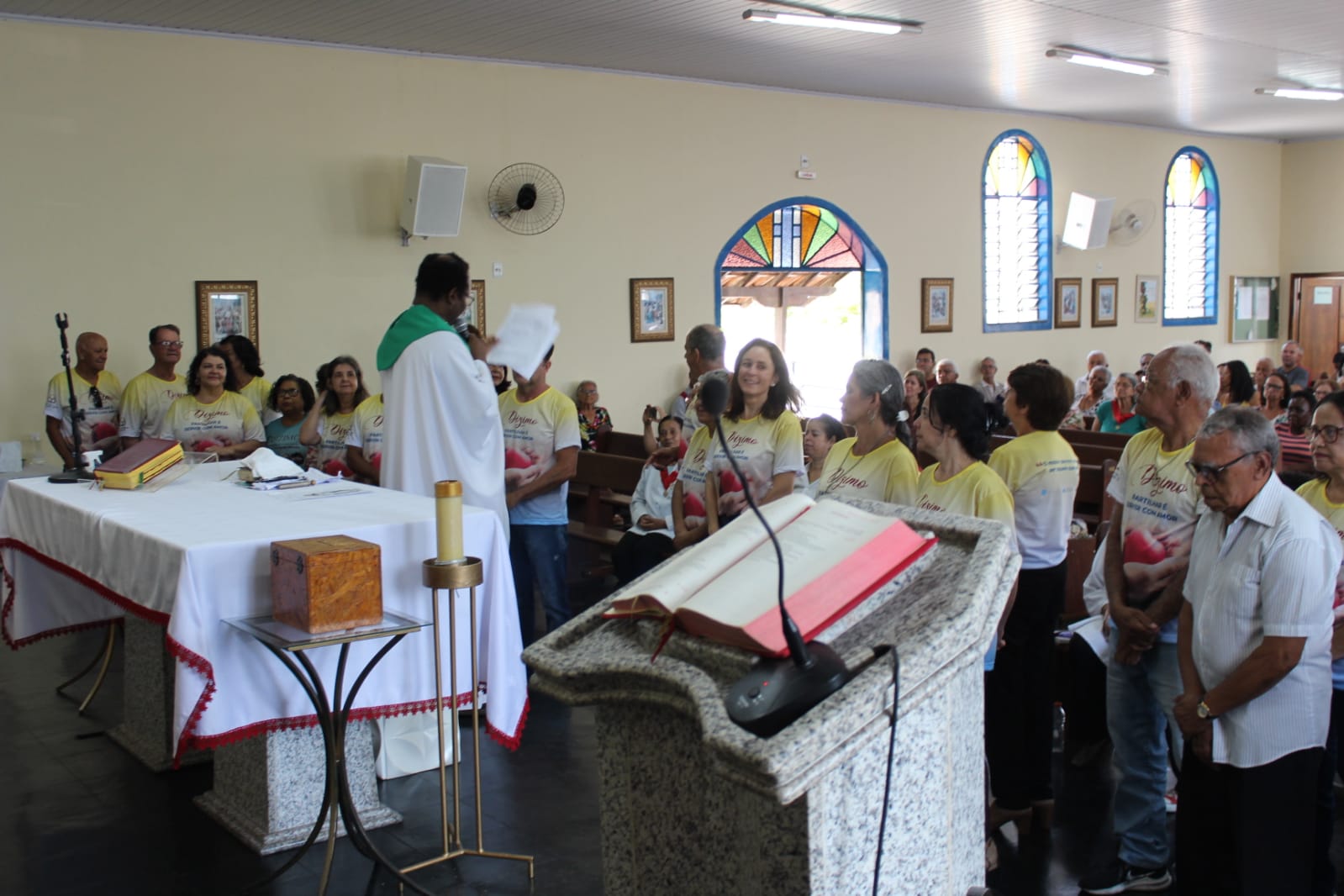 Celebração Eucarística para investidura dos novos agentes da Pastoral do Dízimo na Paróquia Cristo Salvador (RENSA)