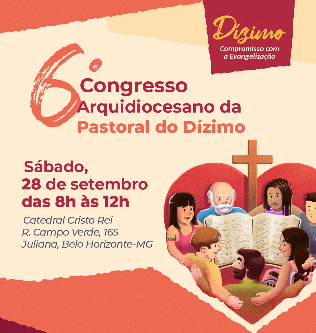 Inscrições abertas para o 6º Congresso Arquidiocesano da Pastoral do Dízimo