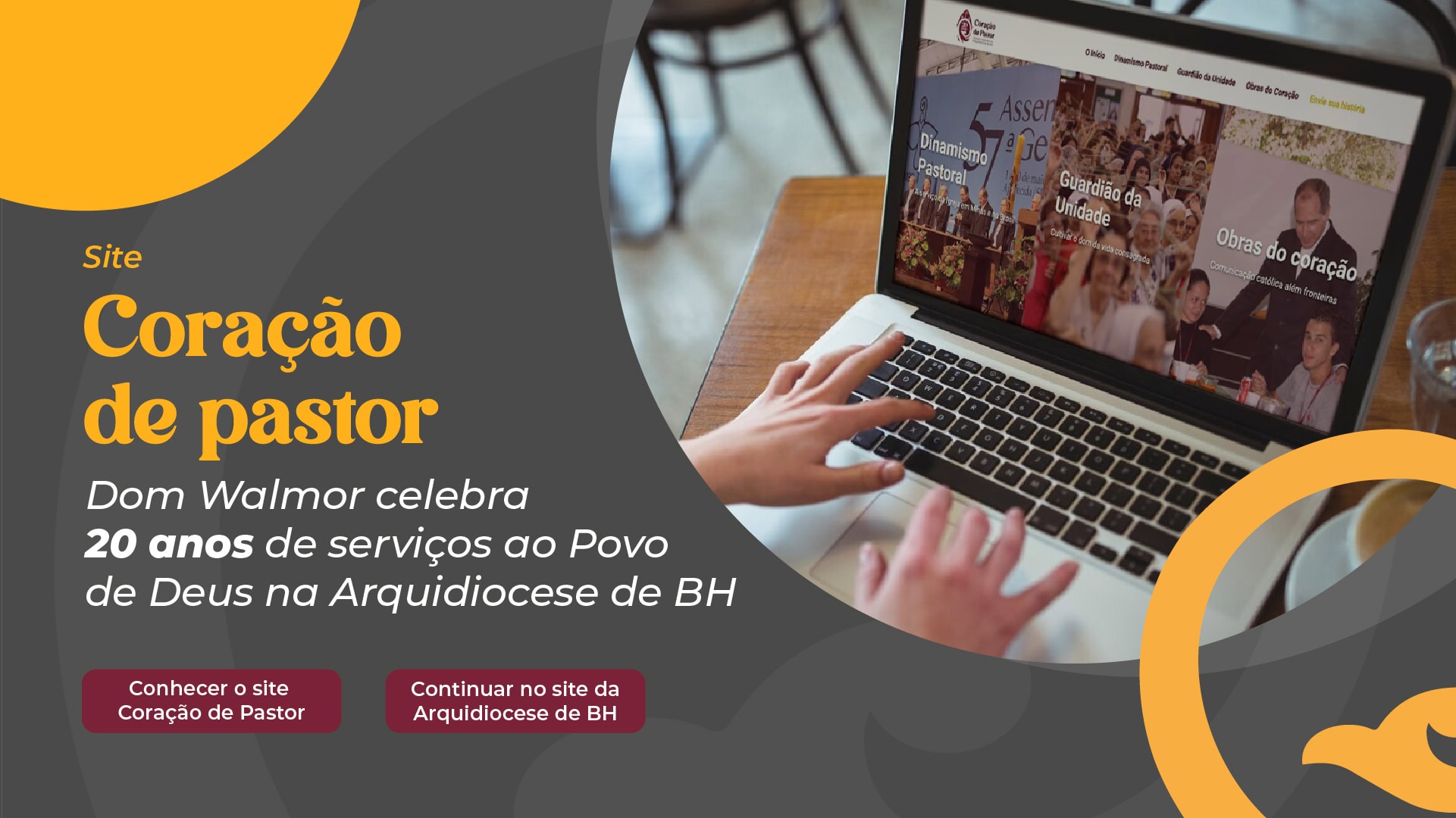 Site Coração de Pastor - Dom Walmor celebra 20 anos de serviços ao Povo de Deus da Arquidiocese de BH